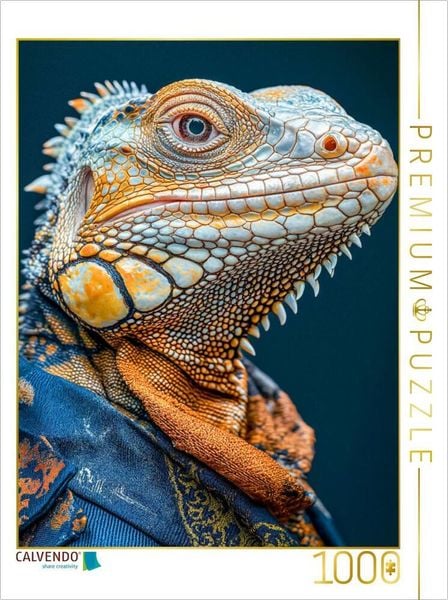 CALVENDO Puzzle Leguan leger | 1000 Teile Lege-Größe 64x48cm Foto-Puzzle für glückliche Stunden