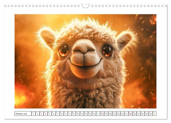 Produktbild: Die Welt der Alpakas (Wandkalender 2026 DIN A3 quer), CALVENDO Monatskalender