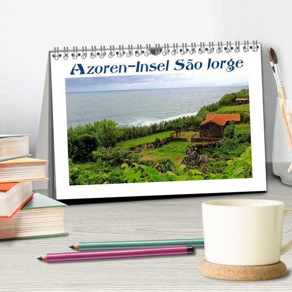 Produktbild: Azoren-Insel Sao Jorge &ndash; traumhafte Fajas auf dem gr&uuml;nsten Eiland Portugals (Tischkalender 2026 DIN A5 quer), CALVENDO Monatskalender