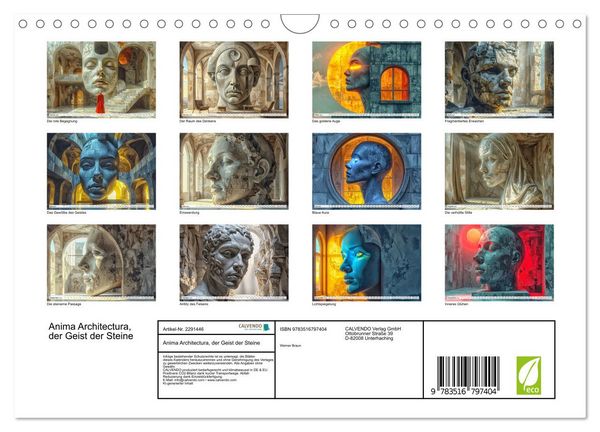 Produktbild: Anima Architectura, der Geist der Steine (Wandkalender 2027 DIN A4 quer), CALVENDO Monatskalender