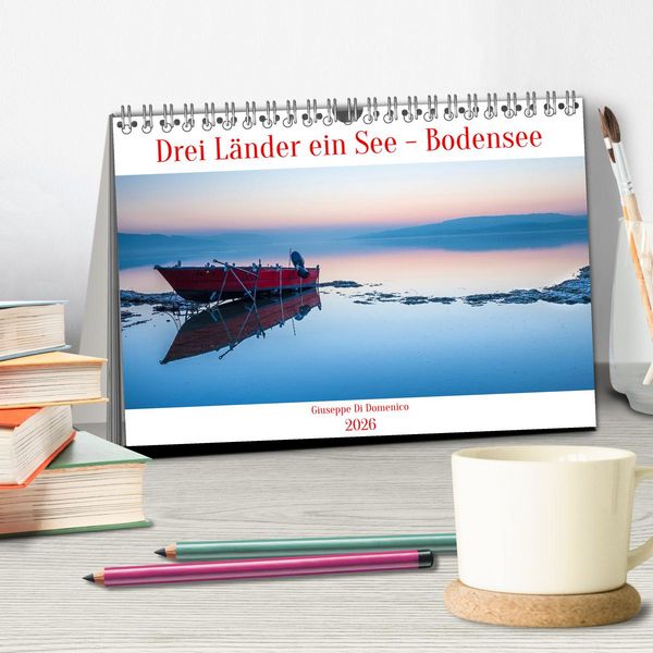 Produktbild: Drei L&auml;nder ein See - Bodensee (Tischkalender 2026 DIN A5 quer), CALVENDO Monatskalender