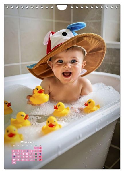 Produktbild: Gl&uuml;ckliche Babys (Wandkalender 2027 DIN A4 hoch), CALVENDO Monatskalender