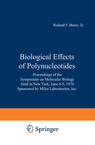Produktbild: Biological Effects of Polynucleotides