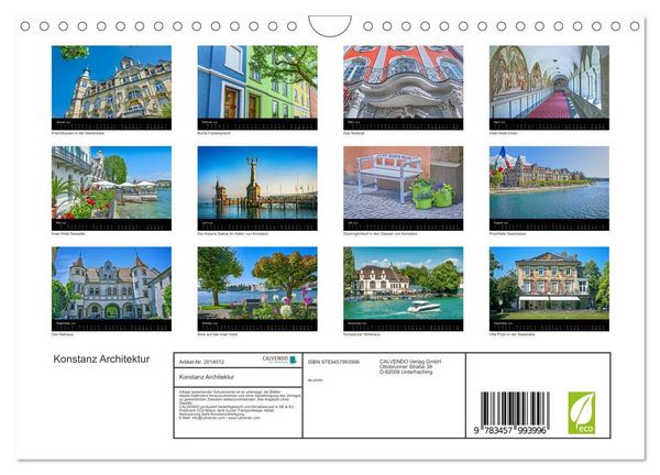 Produktbild: Konstanz Architektur (Wandkalender 2026 DIN A4 quer), CALVENDO Monatskalender