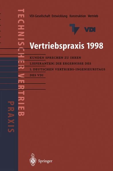 Vertriebspraxis 1998, Taschenbuch von , Springer Berlin, 9783642722158