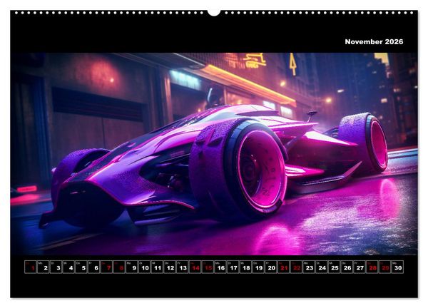 Produktbild: Surreale Cyber Cars (Wandkalender 2026 DIN A2 quer), CALVENDO Monatskalender
