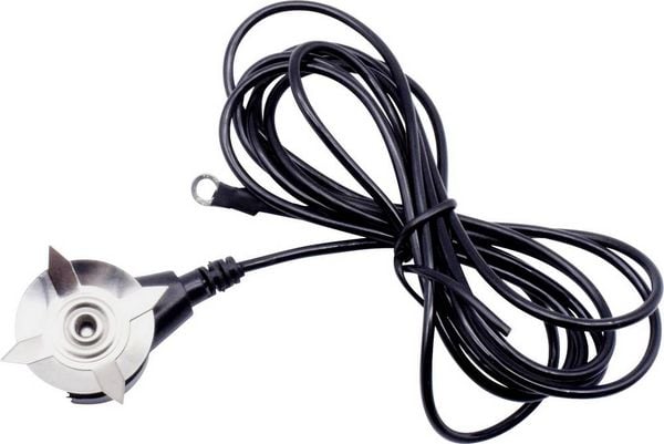 Produktbild: Quadrios ESD-Erdungskabel 1.80m Klemme, Druckknopf 10 mm, Ringkabelschuhanschluss