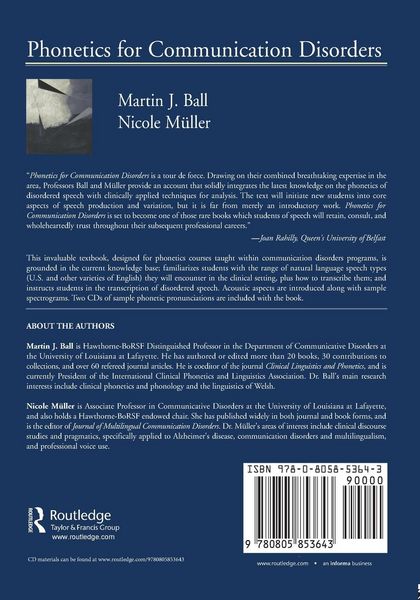 Produktbild: Phonetics for Communication Disorders