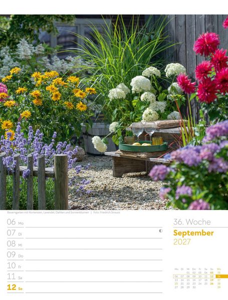 Produktbild: Gartengl&uuml;ck Wochenplaner Kalender 2027