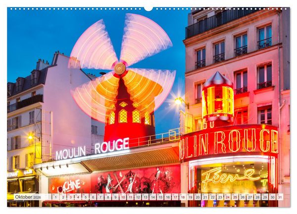 Produktbild: Paris - La Ville Lumi&egrave;re (hochwertiger Premium Wandkalender 2026 DIN A2 quer), Kunstdruck in Hochglanz