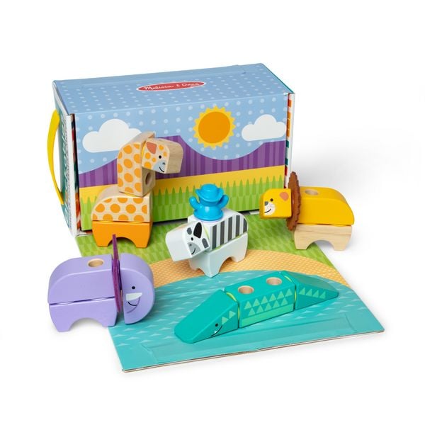 Melissa & Doug Blockables Safari Bauset