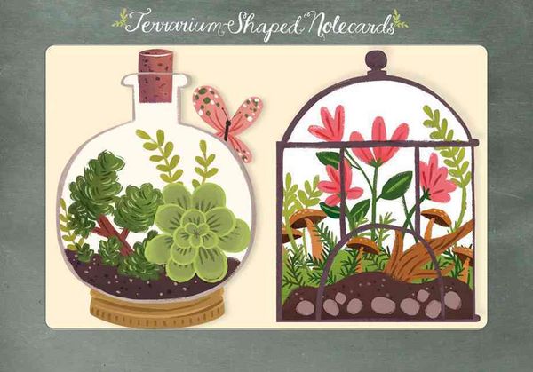 Produktbild: Terrarium Shaped Notecards
