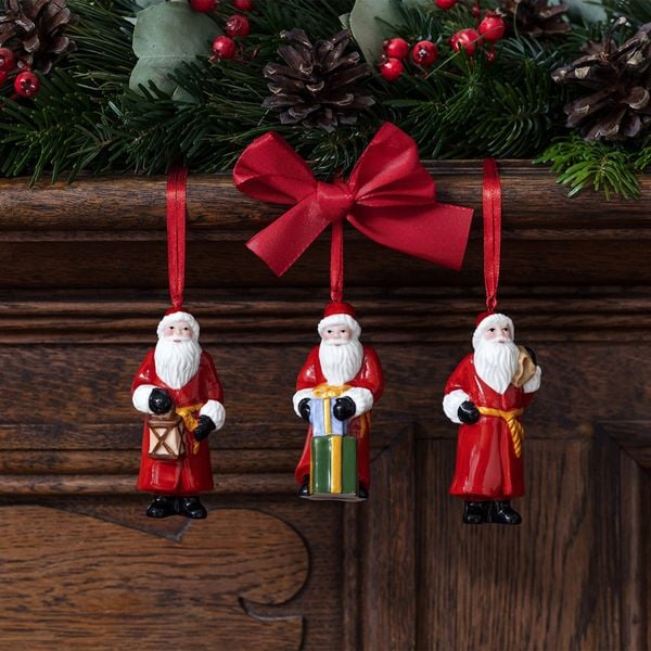 Nostalgic Ornaments Ornamente Santa Claus, Set 3tlg.