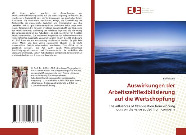 Produktbild: Auswirkungen der Arbeitszeitflexibilisierung auf die Wertsch&ouml;pfung