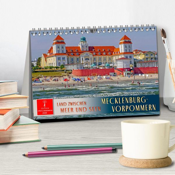 Produktbild: Mecklenburg-Vorpommern - Land zwischen Meer und Seen (Tischkalender 2026 DIN A5 quer), CALVENDO Monatskalender