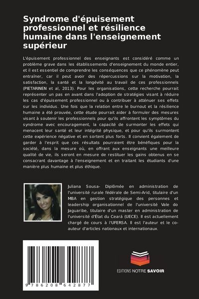 Produktbild: Syndrome d'&eacute;puisement professionnel et r&eacute;silience humaine dans l'enseignement sup&eacute;rieur