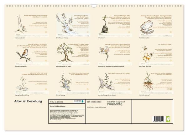 Produktbild: Arbeit ist Beziehung (Wandkalender 2027 DIN A2 quer), CALVENDO Monatskalender