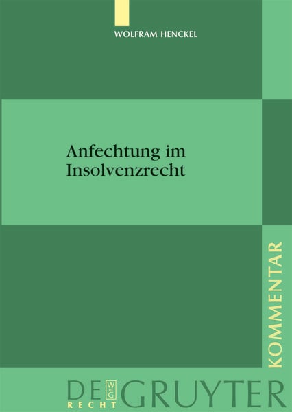Produktbild: Anfechtung im Insolvenzrecht