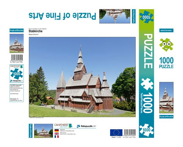 Produktbild: CALVENDO Puzzle Stabkirche | 1000 Teile Lege-Gr&ouml;&szlig;e 64x48cm Foto-Puzzle f&uuml;r gl&uuml;ckliche Stunden