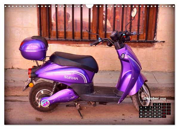 Produktbild: Motorroller - Oldtimer und Youngtimer in Kuba (Wandkalender 2026 DIN A3 quer), CALVENDO Monatskalender