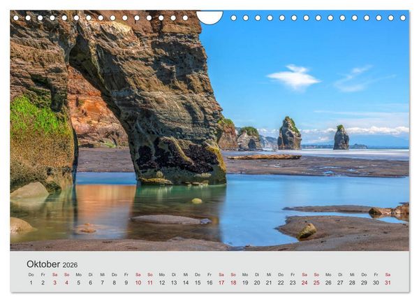 Produktbild: Neuseeland - Eine fotografische Rundreise von Nord nach S&uuml;d (Wandkalender 2026 DIN A4 quer), CALVENDO Monatskalender