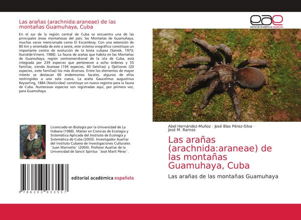 Produktbild: Las ara&ntilde;as (arachnida:araneae) de las monta&ntilde;as Guamuhaya, Cuba