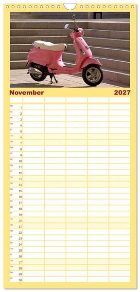 Produktbild: Familienplaner 2027 - Vespa Liebe mit 5 Spalten (Wandkalender, 21 x 45 cm) CALVENDO