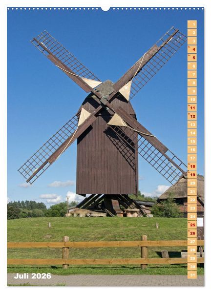 Produktbild: Deutschlands historische Windm&uuml;hlen (Wandkalender 2026 DIN A2 hoch), CALVENDO Monatskalender