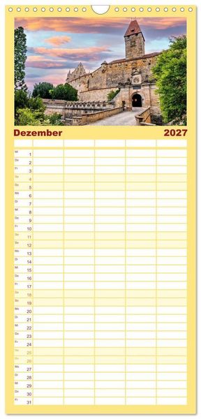 Produktbild: Familienplaner 2027 - Coburg - Veste, Markt & mehr mit 5 Spalten (Wandkalender, 21 x 45 cm) CALVENDO