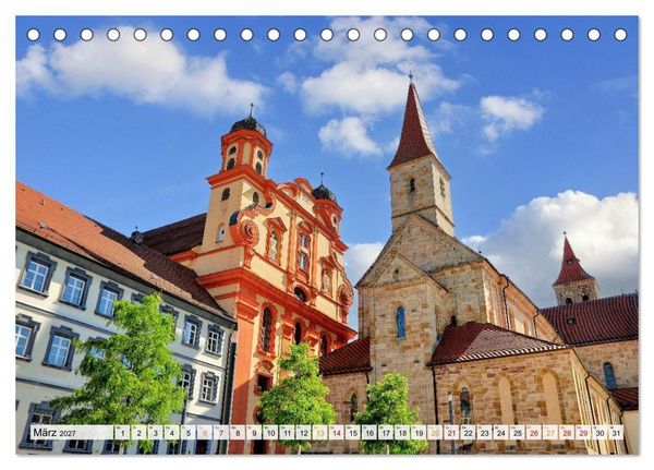 Produktbild: Ellwangen - Jagst im Ostalbkreis (Tischkalender 2027 DIN A5 quer), CALVENDO Monatskalender