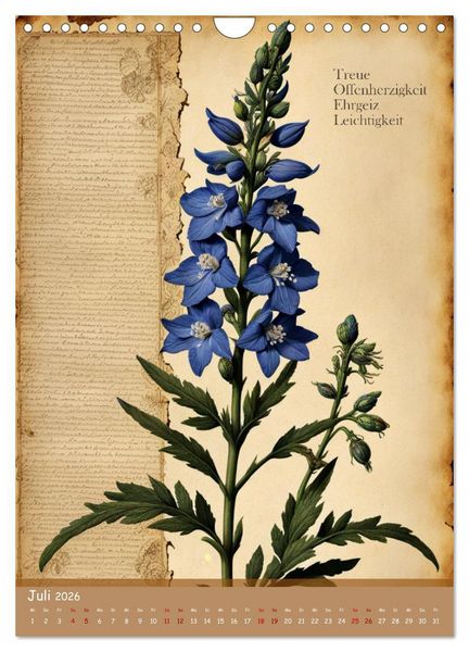 Produktbild: Geburtsblume, dein florales Sternzeichen (Wandkalender 2026 DIN A4 hoch), CALVENDO Monatskalender