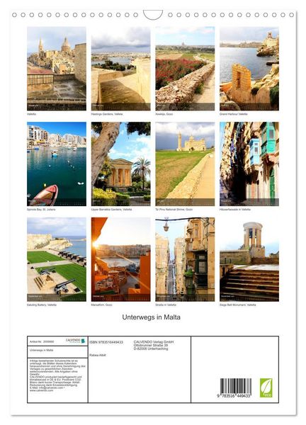 Produktbild: Unterwegs in Malta (Wandkalender 2026 DIN A3 hoch), CALVENDO Monatskalender