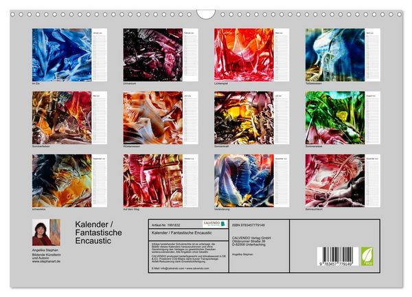 Produktbild: Kalender / Fantastische Encaustic (Wandkalender 2026 DIN A3 quer), CALVENDO Monatskalender