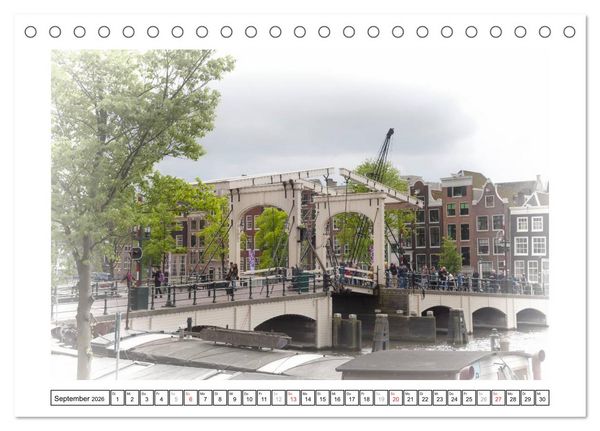 Produktbild: AMSTERDAM Erinnerungen (Tischkalender 2026 DIN A5 quer), CALVENDO Monatskalender