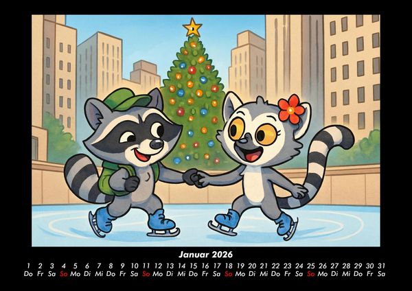Produktbild: Rocco & Lulu - Reise durch die USA 2026 Fotokalender DIN A3