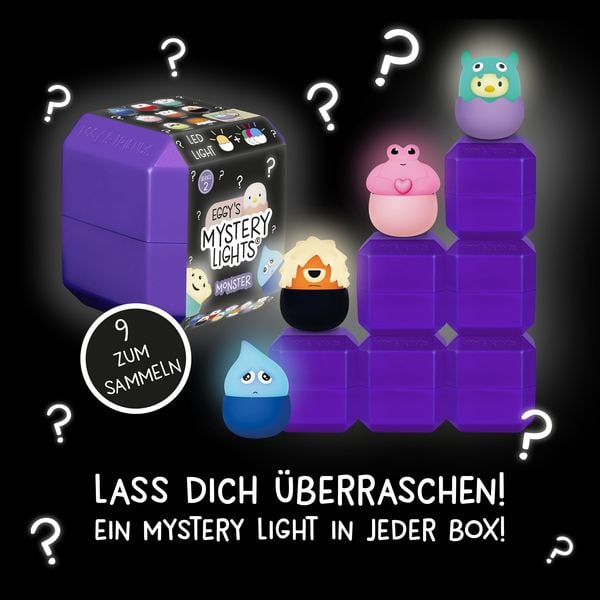 Produktbild: Eggys Mystery Lights Serie 2 Monster Akku Nachtlicht Blindbox mit Anh&auml;nger