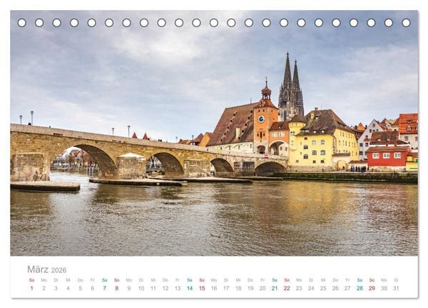 Produktbild: Regensburg - Welterbestadt an der Donau (Tischkalender 2026 DIN A5 quer), CALVENDO Monatskalender