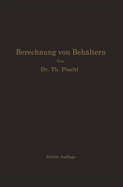 Produktbild: Berechnung von Beh&auml;ltern nach neueren analytischen und graphischen Methoden