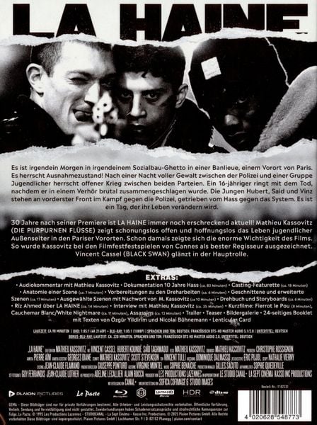 Produktbild: La Haine - Hass - Mediabook (4K Ultra HD+2 Blu-ray)