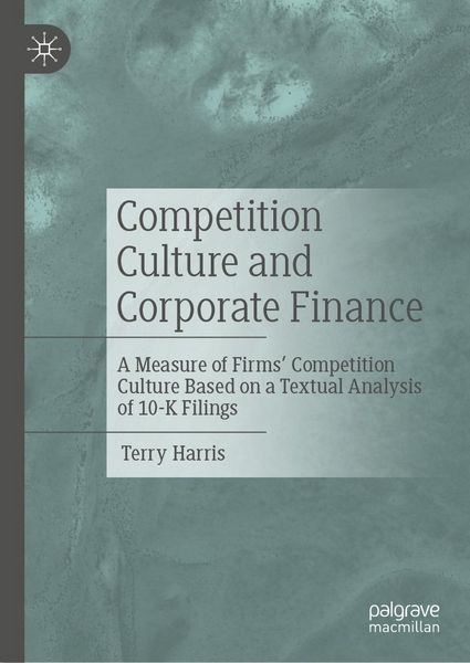 Produktbild: Competition Culture and Corporate Finance