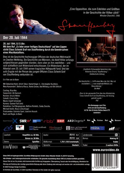 Produktbild: Stauffenberg - Der 20. Juli 1944