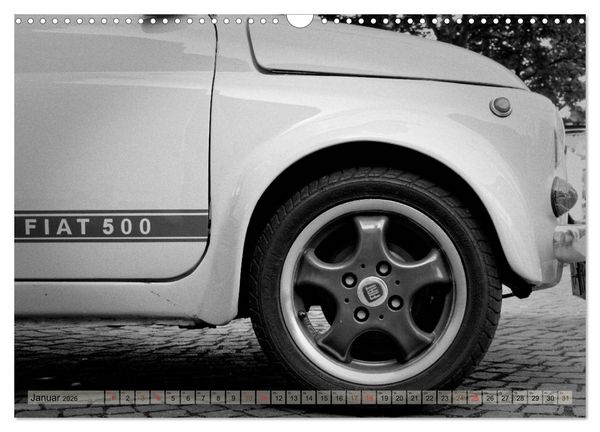 Produktbild: il Cinquecento - Details im Fokus - im Look eines legend&auml;ren Analogfilms (Wandkalender 2026 DIN A3 quer), CALVENDO Monatskalender