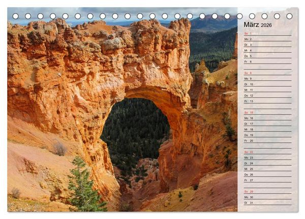 Produktbild: USA 2026 Utah - Sandstein und Canyons (Tischkalender 2026 DIN A5 quer), CALVENDO Monatskalender