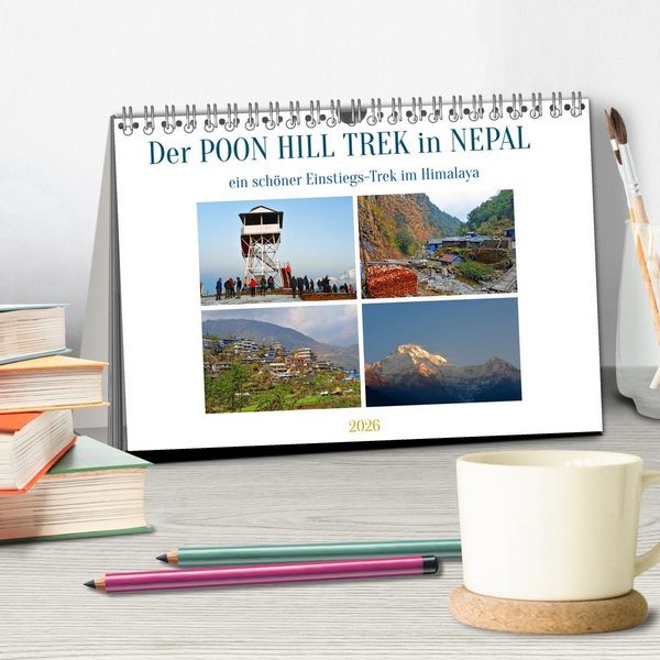 Produktbild: Der POON HILL TREK in NEPAL (Tischkalender 2026 DIN A5 quer), CALVENDO Monatskalender