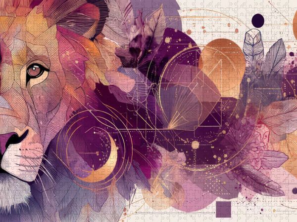 Produktbild: CALVENDO Puzzle Majest&auml;tischer L&ouml;we | 1000 Teile Lege-Gr&ouml;&szlig;e 64x48cm Foto-Puzzle f&uuml;r gl&uuml;ckliche Stunden