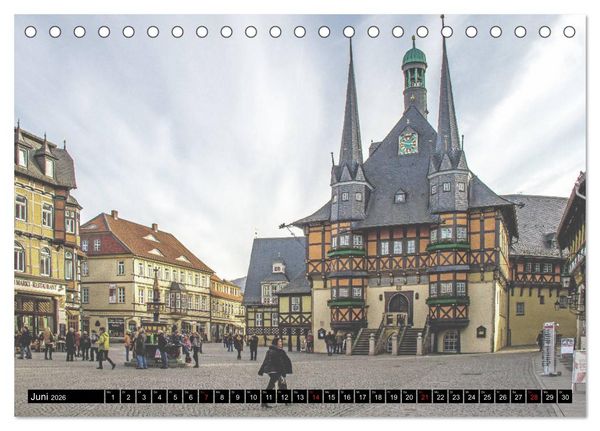 Produktbild: Wernigerode - Fachwerkstadt am Harz (Tischkalender 2026 DIN A5 quer), CALVENDO Monatskalender