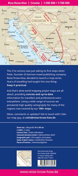 Produktbild: Reise Know-How Landkarte Kroatien / Croatia (1:300.000 / 700.000)