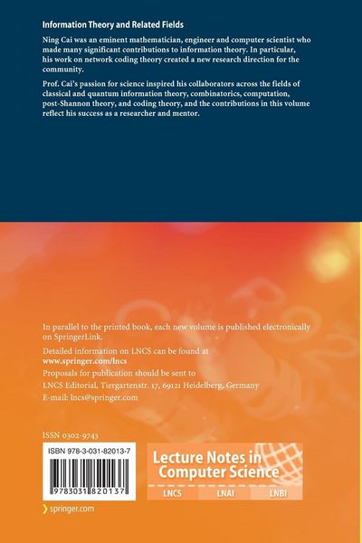 Produktbild: Information Theory and Related Fields