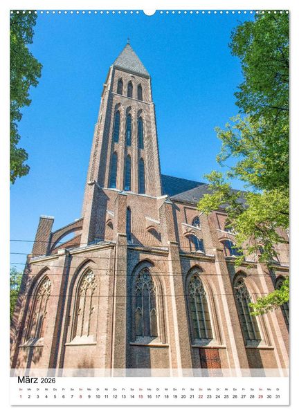 Produktbild: Kirchen in D&uuml;sseldorf (Wandkalender 2026 DIN A2 hoch), CALVENDO Monatskalender
