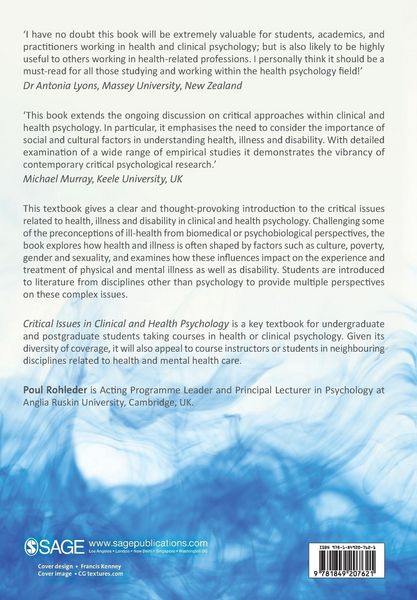 Produktbild: Critical Issues in Clinical and Health Psychology